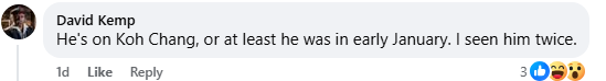 David Kemp comment screenshot